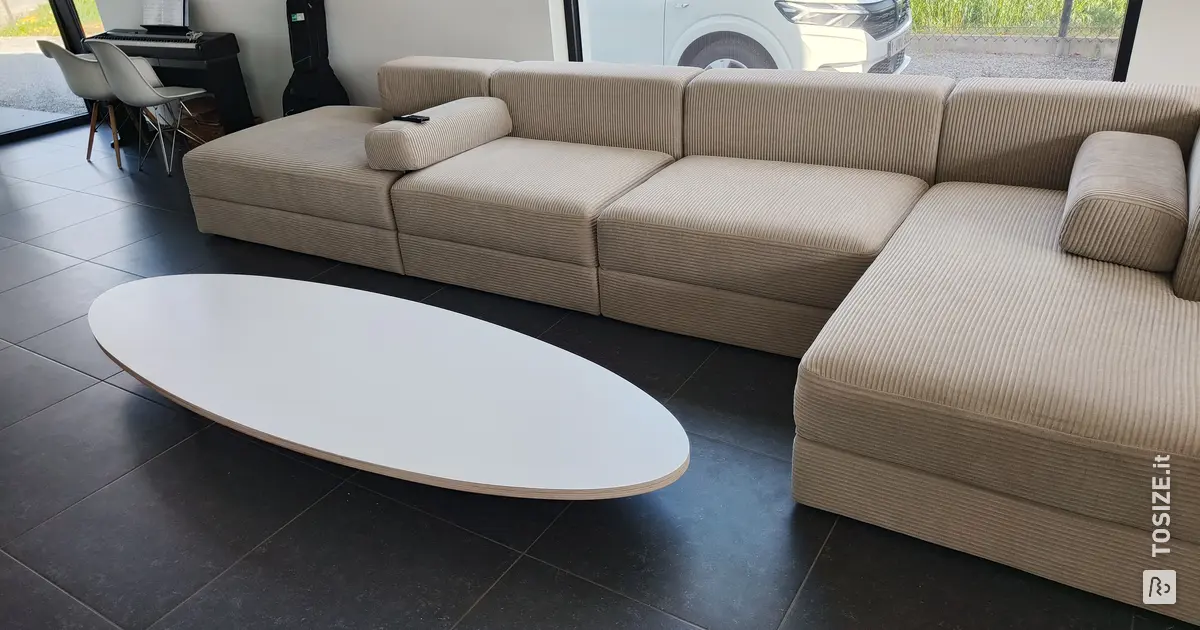 Replica del design del tavolino basso ellittico | TOSIZE.it