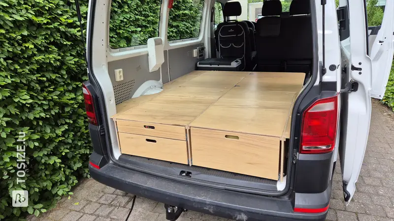 Tiroir coulissant pour cuisine de camping-car pour VW Transporter, par Mike