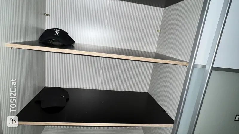 Stylish cabinet conversion with screen-printed panels, by Kirill.
