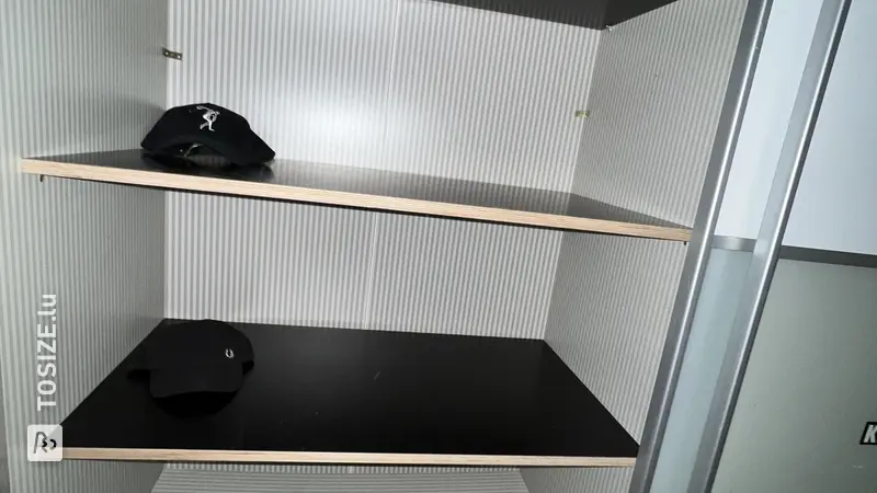 Stylish cabinet conversion with screen-printed panels, by Kirill.