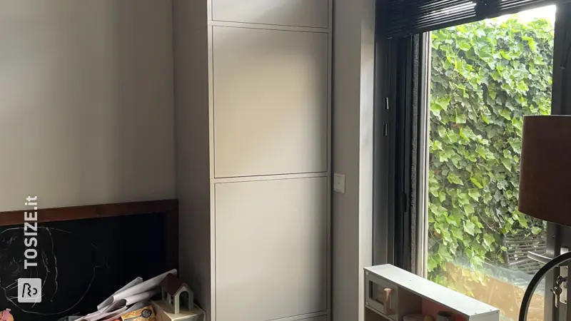 Stylish Gray Storage Cabinet for the Living Room, by Wim