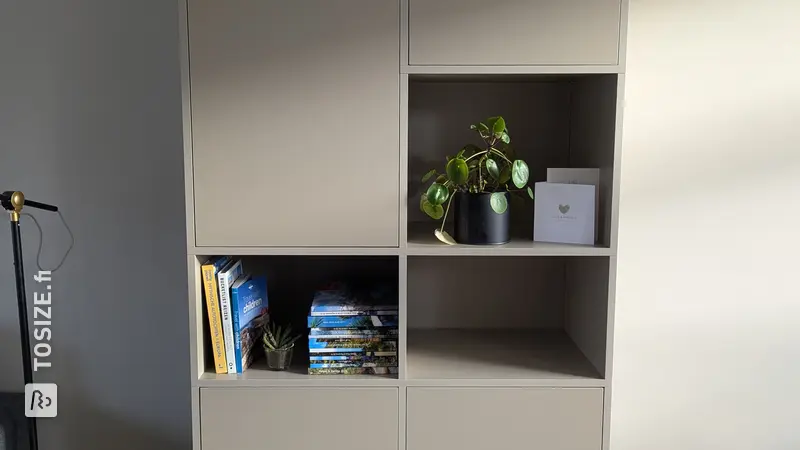 Stylish Living Room Cabinet in Dark Ecru, by Carli