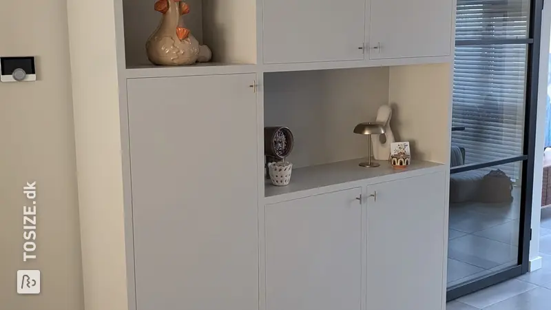 Stylish Wall Cabinet with Compartments for the Living Room, by Vicky