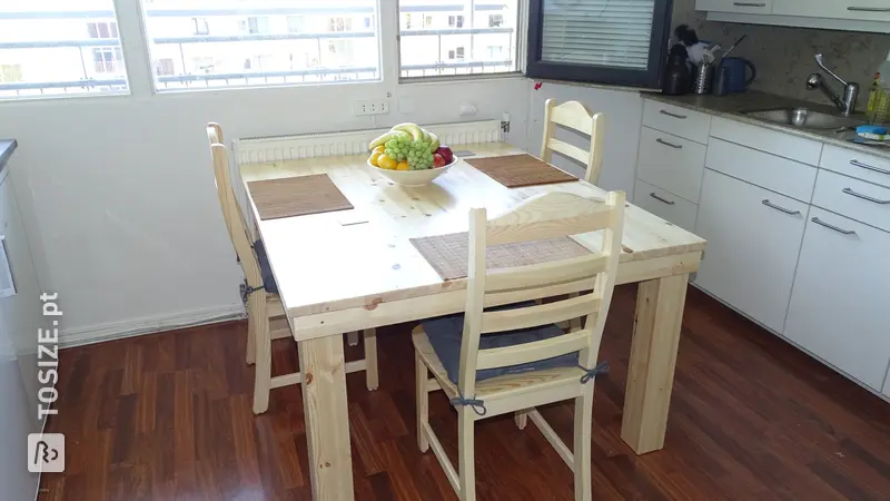 Make your own pine dining table, by Robert