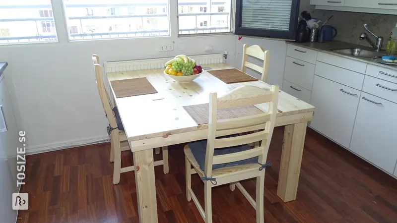 Make your own pine dining table, by Robert