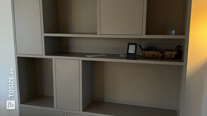 Stylish Shelving Unit in Dark Ecru, by Pascal
