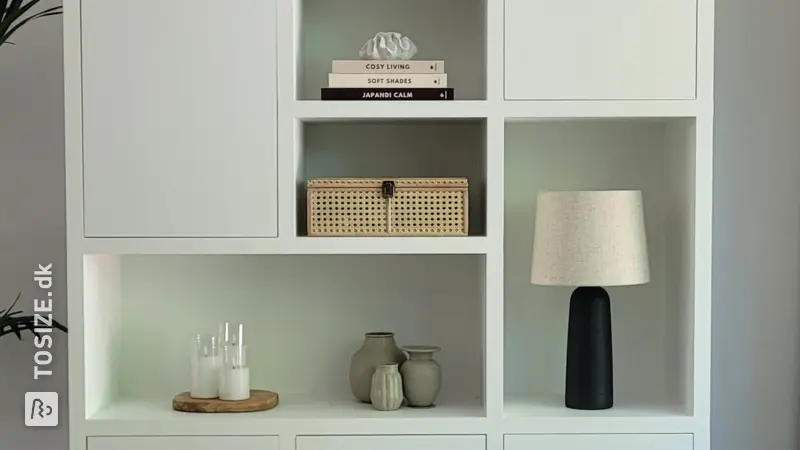 Stylish White Shelving Unit for the Living Room, by Jiska