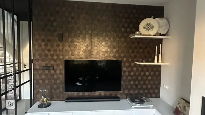 Stylish TV cabinet in Loom for the living room, by Zina