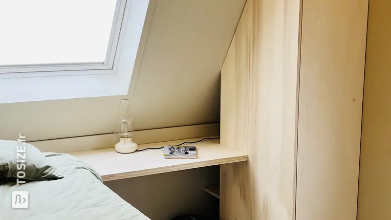 Meuble de lit polyvalent avec bureau et armoire, par Alex