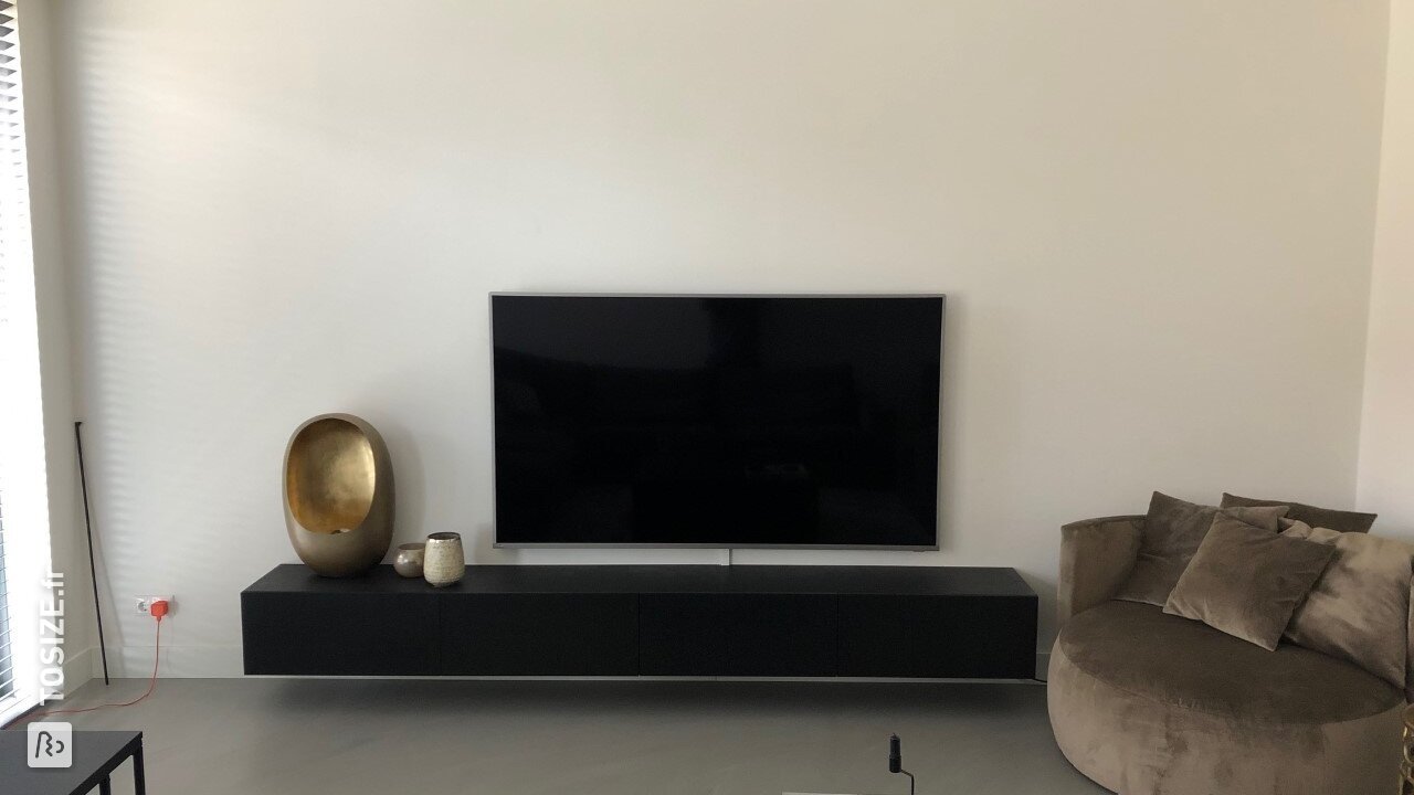 Fabriquez votre propre meuble TV en MDF noir V313, par Gerrit