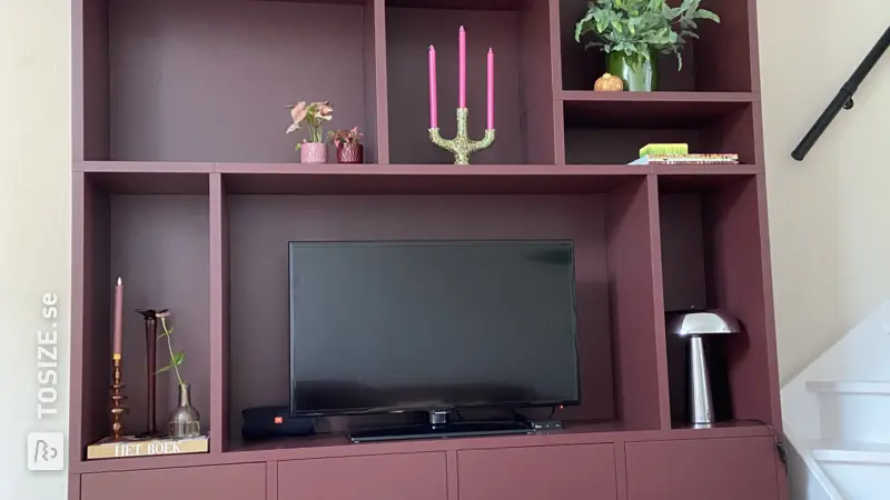 A Three-Meter High Shelving Unit: Storage Space and TV Cabinet, by Femke