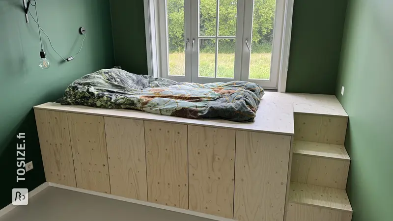 Stylish Underlayment Cabinet Doors and Bed Platform, by Vid