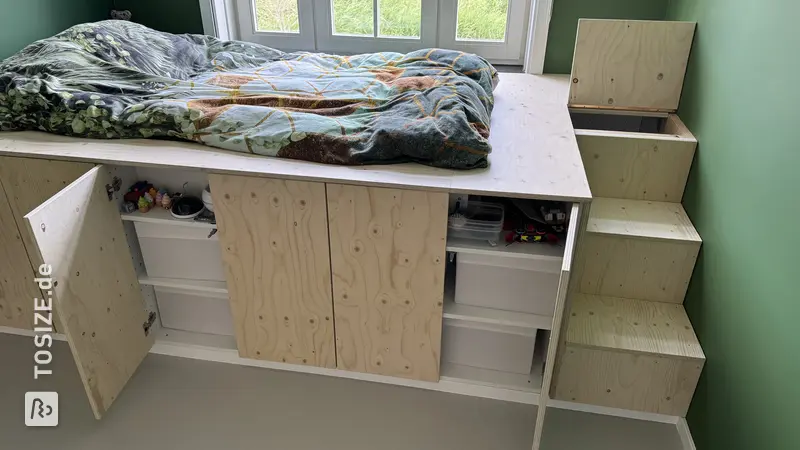 Stylish Underlayment Cabinet Doors and Bed Platform, by Vid
