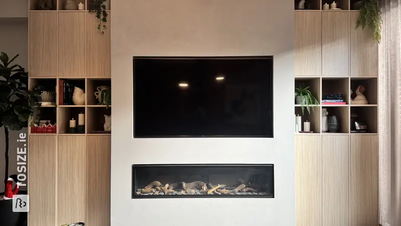More storage space with a beautiful DIY cabinet arrangement, by Shelly