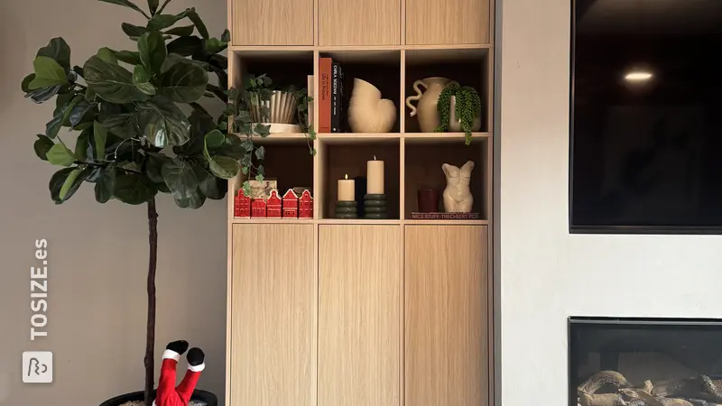 More storage space with a beautiful DIY cabinet arrangement, by Shelly