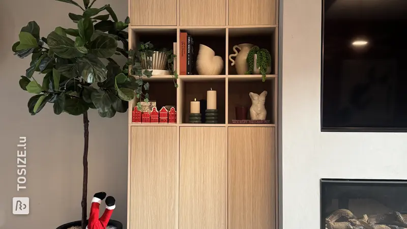 More storage space with a beautiful DIY cabinet arrangement, by Shelly