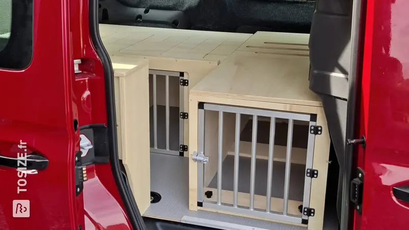 Conversion of a van into a comb bed with poplar, by Gregory