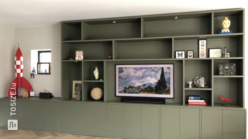 Gestaltung einer verspielten Aufbewahrungseinheit mit Green Shadow, von Doreen