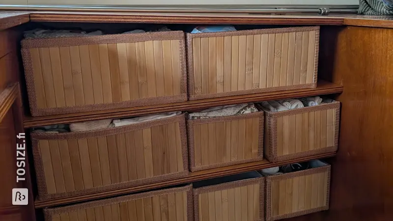 Stylish Boat Cabinet with Baskets, by Gijs