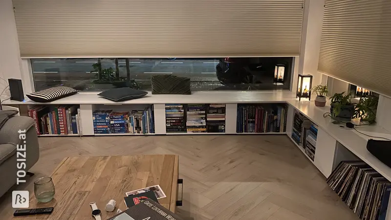 DIY Windowsill Bookcase in the Living Room, by Mark