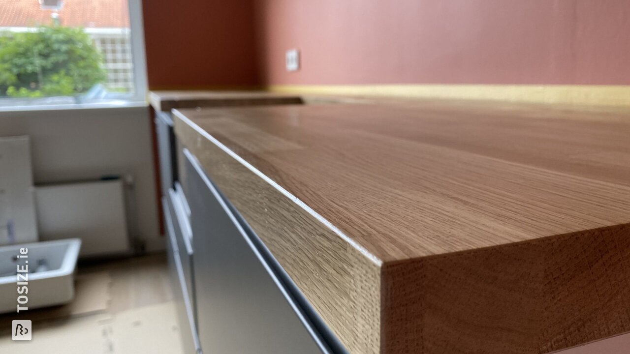 Oak countertop with Ikea kitchen, by Norman