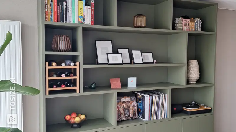 Green Shelving Unit for the Living Room, by Rik