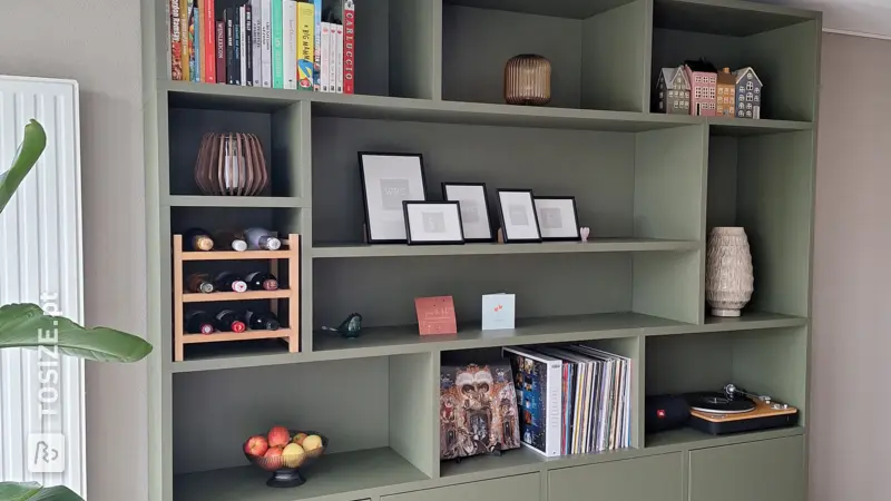 Green Shelving Unit for the Living Room, by Rik