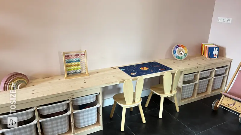 Stylish Pine Desk for the Children's Playroom, by Babette
