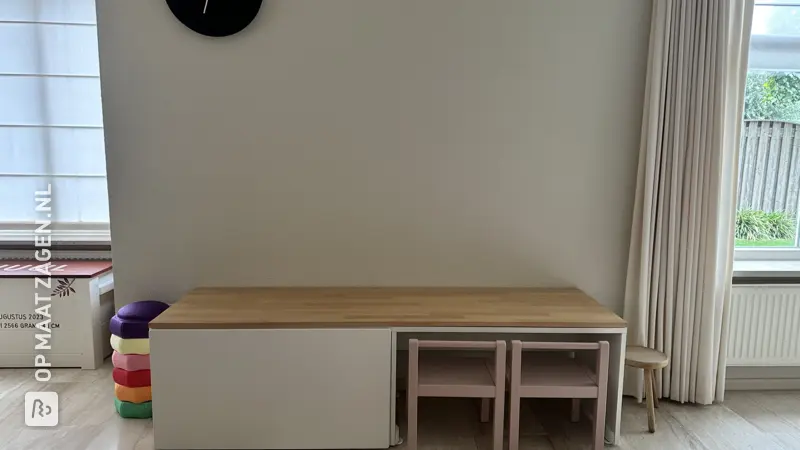 IKEA style play desk with storage, by Karel