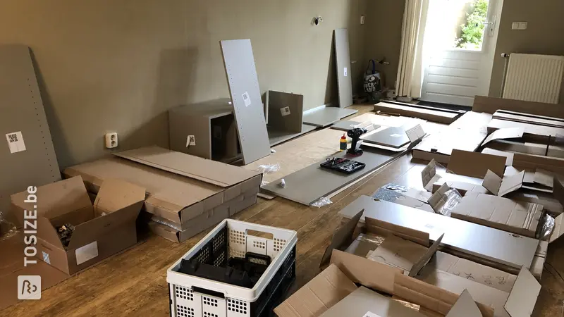 Ecru Wall Unit for the Living Room, by Irene