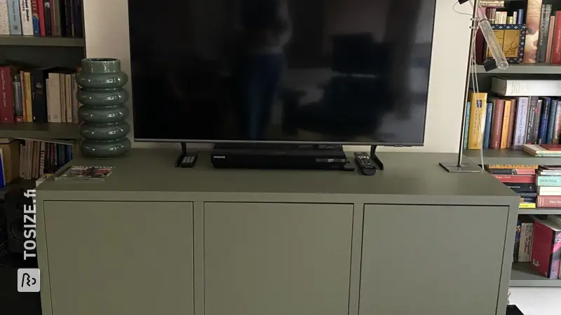 Stylish TV Cabinet in Green Shadow, by Christel