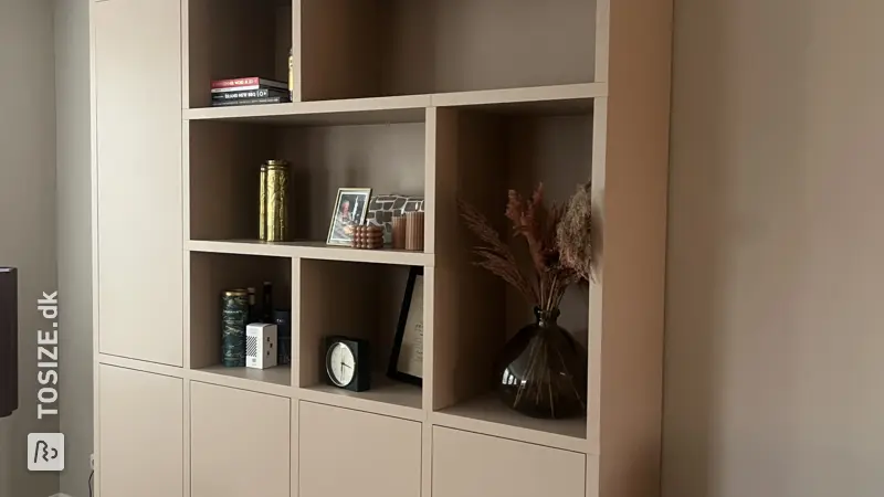 Stylish Sand-Colored Shelving Unit, by Karlon