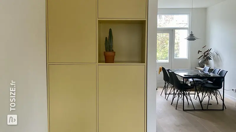 Yellow Living Room Cabinet DIY Inspiration, by Jesse