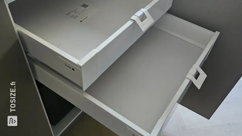 Custom kitchen drawers with Blum technology, by Edwin