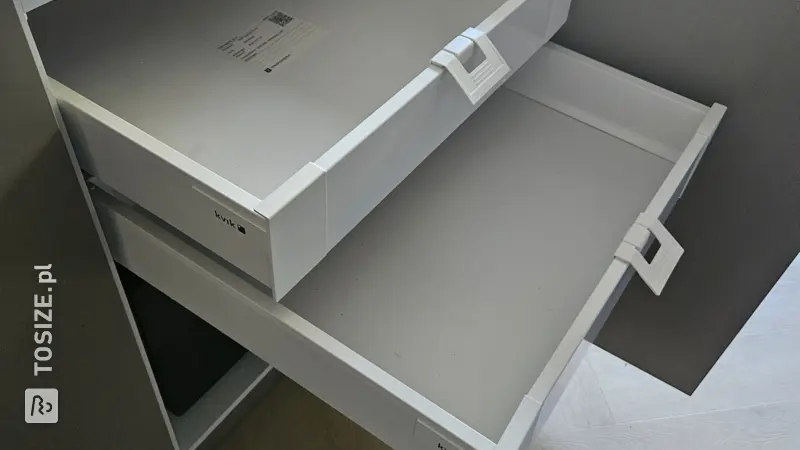 Custom kitchen drawers with Blum technology, by Edwin