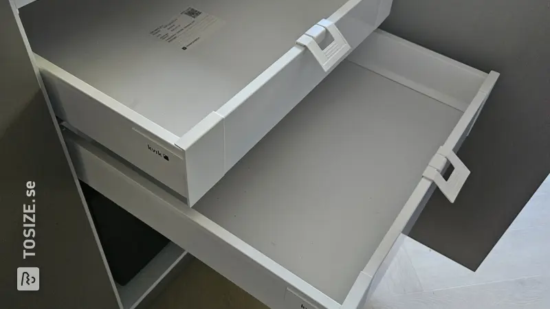 Custom kitchen drawers with Blum technology, by Edwin