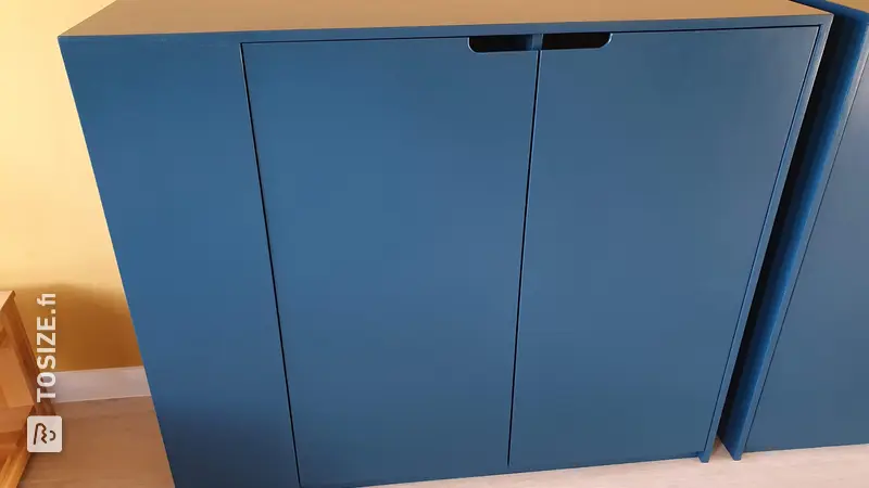 Stylish Blue Plywood Sideboard for the Living Room, by Rick