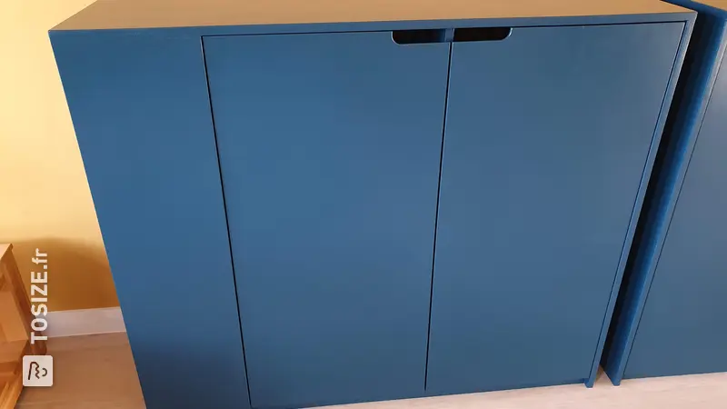 Stylish Blue Plywood Sideboard for the Living Room, by Rick