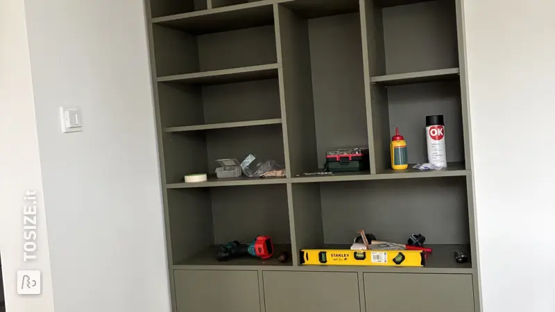 Stylish bookcase and TV cabinet for the living room, by Vesna