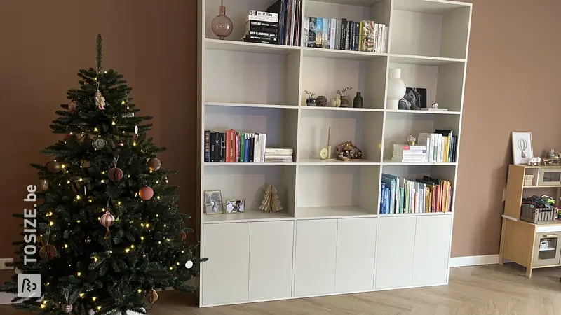 Stylish Bookcase and Storage Unit in Sandy Beach, by Lydia