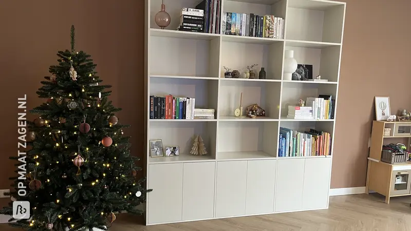 Stylish Bookcase and Storage Unit in Sandy Beach, by Lydia