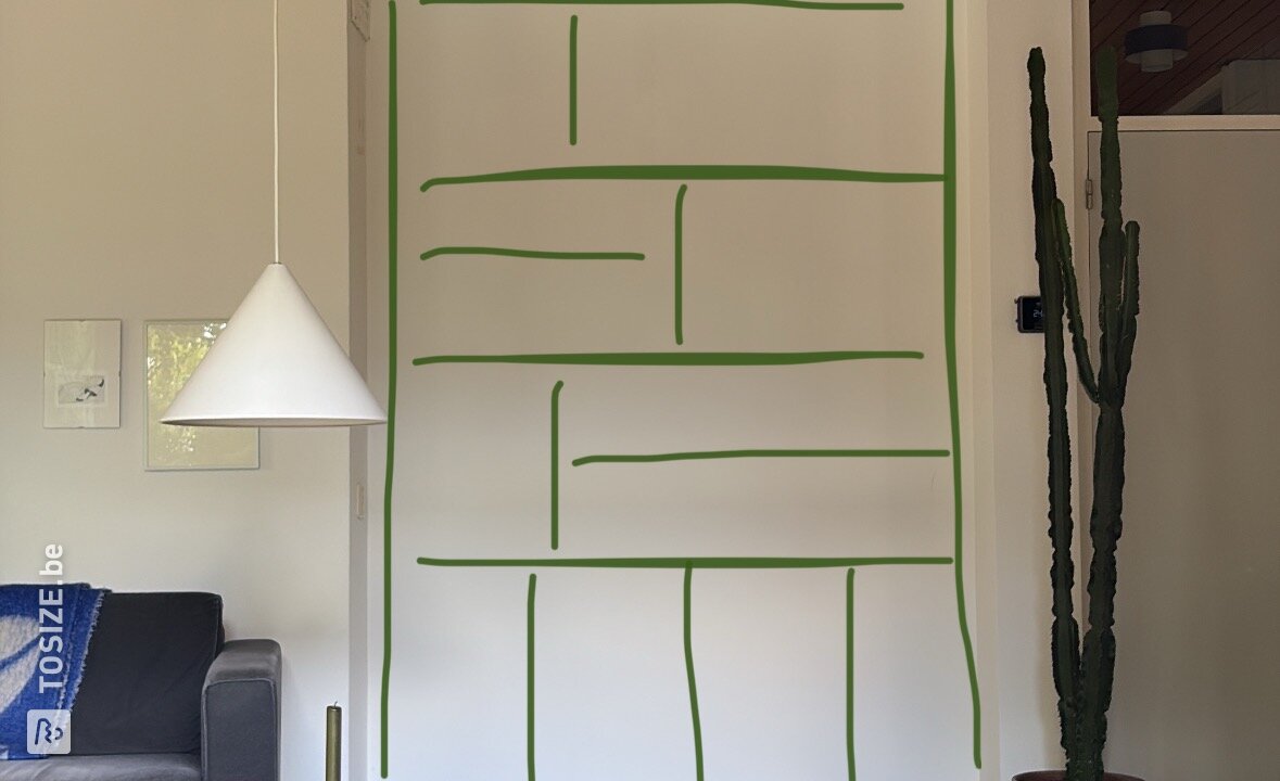 Sketch of the custom cabinet design