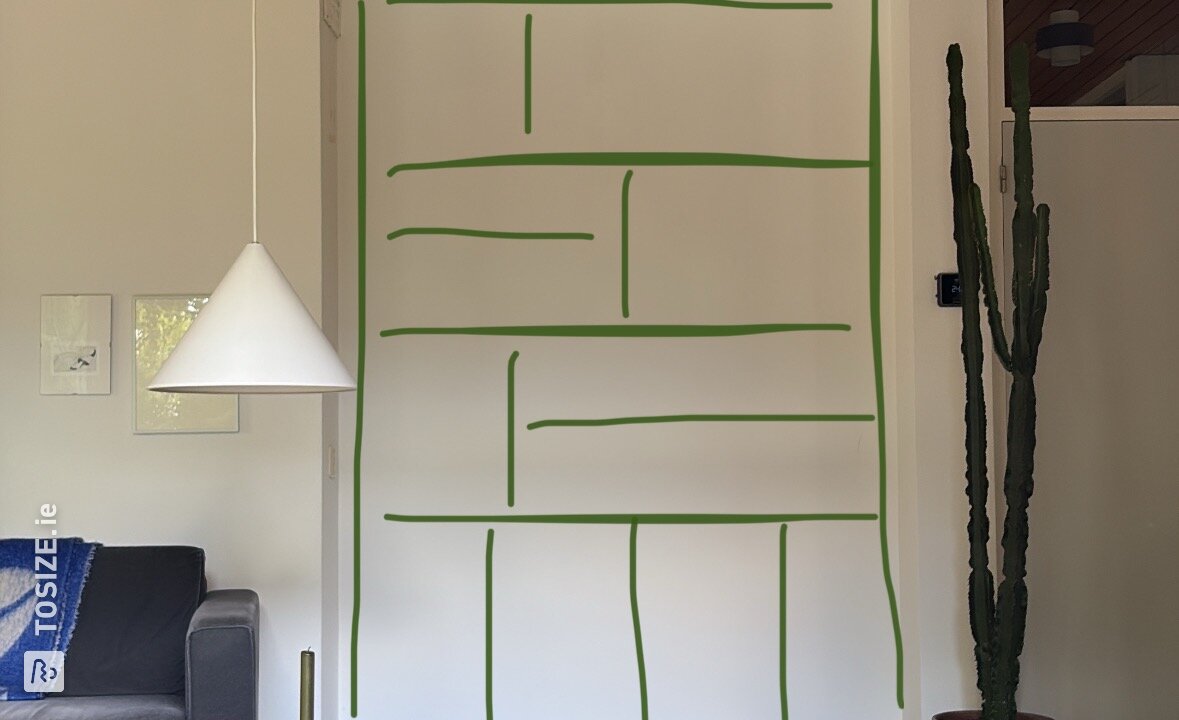 Sketch of the custom cabinet design