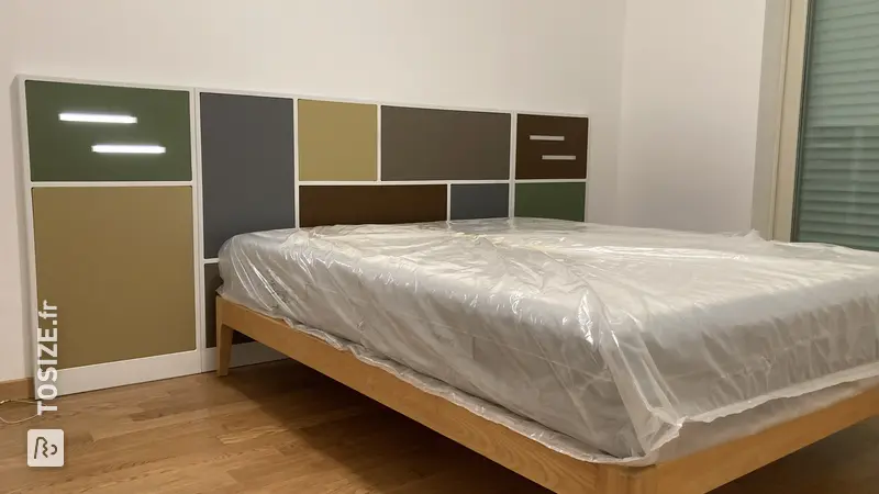 Colorful Bed Headboard, created by Antonino