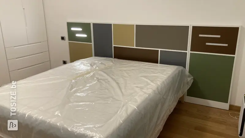 Colorful Bed Headboard, created by Antonino
