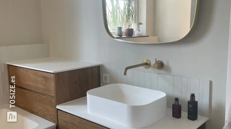 DIY Solid Oak Bathroom Furniture, by Oscar
