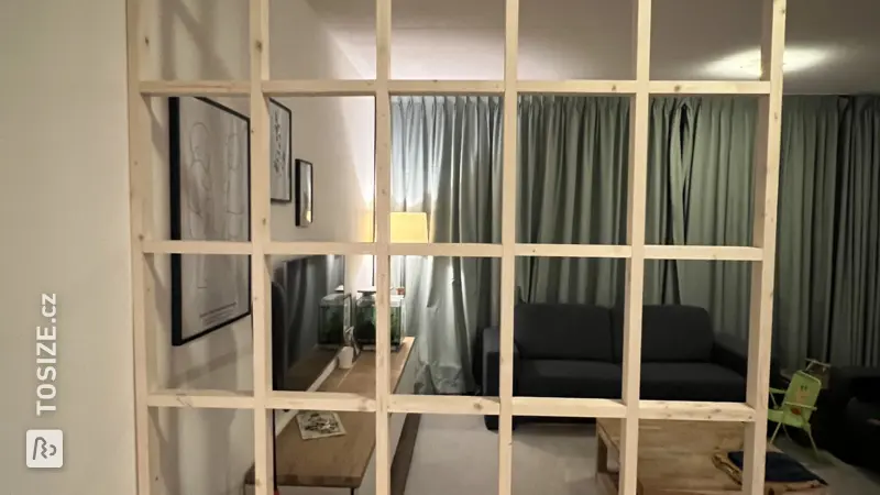 Stylish Room Divider made of Pine Wood, by Chris