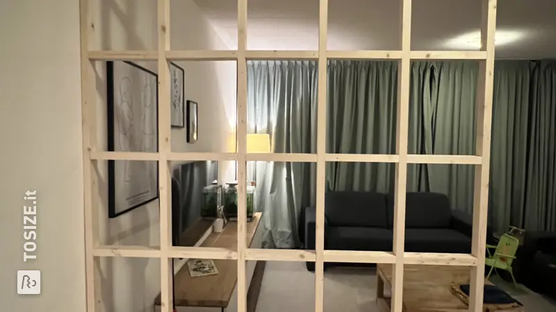 Stylish Room Divider made of Pine Wood, by Chris