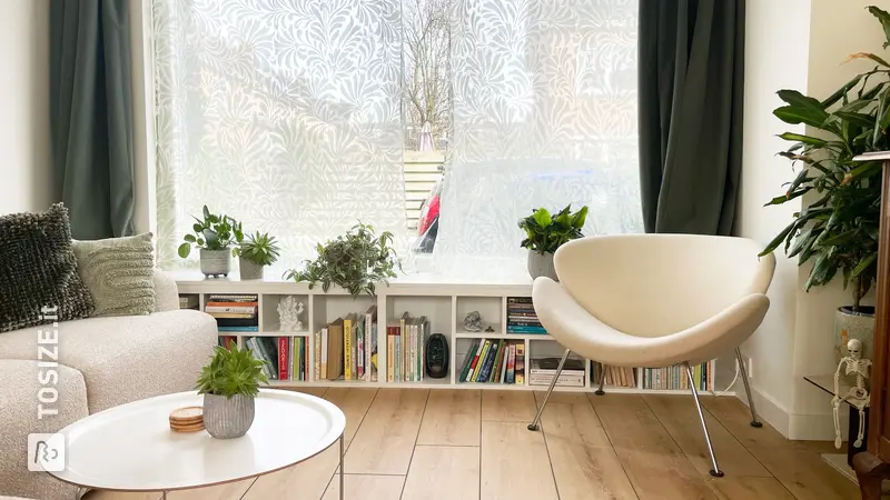 Low Bookcase Under the Window, by Marije