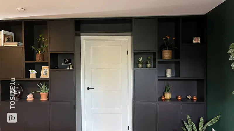 Stylish Wardrobe Wall around Door in the Living Room, by Cynthia